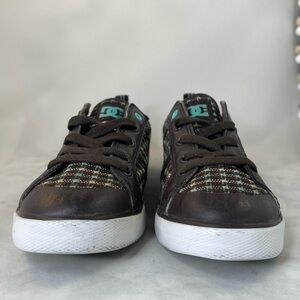 DC Fiona Mint Green Beige Brown Skate Shoe Women's Size 8